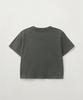 Seteo (W) Arch Logo Pigment Washed Short Sleeve T-Shirt Charcoal