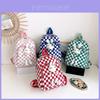 Trendy Children's Backpack For Fall With Stylish Printed Checkered Design And Lightweight Nylon Fabric