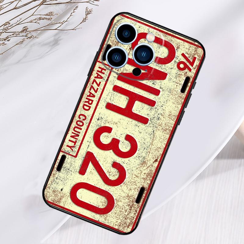 Retro License Plate Number Phone Case For iPhone 17 Pro Max 16 14 13 12 11 15 Pro Max Plus 12 13 Mini 16e 17 Air Cover