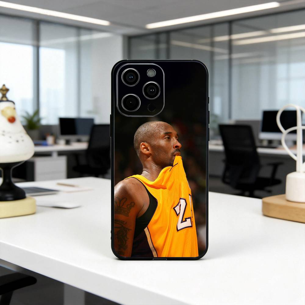 Basketball K-Kobe B-Bryant-KB Phone Case For iPhone 17,16,15,14,13,12,11 Plus,Pro Max,XS,Soft Silicone Black Cover