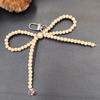 Portachiavi con Ciondolo a Forma di Fiocco d'Amore Placcato Argento per Telefoni - Raffinato Piccolo Accessorio Regalo