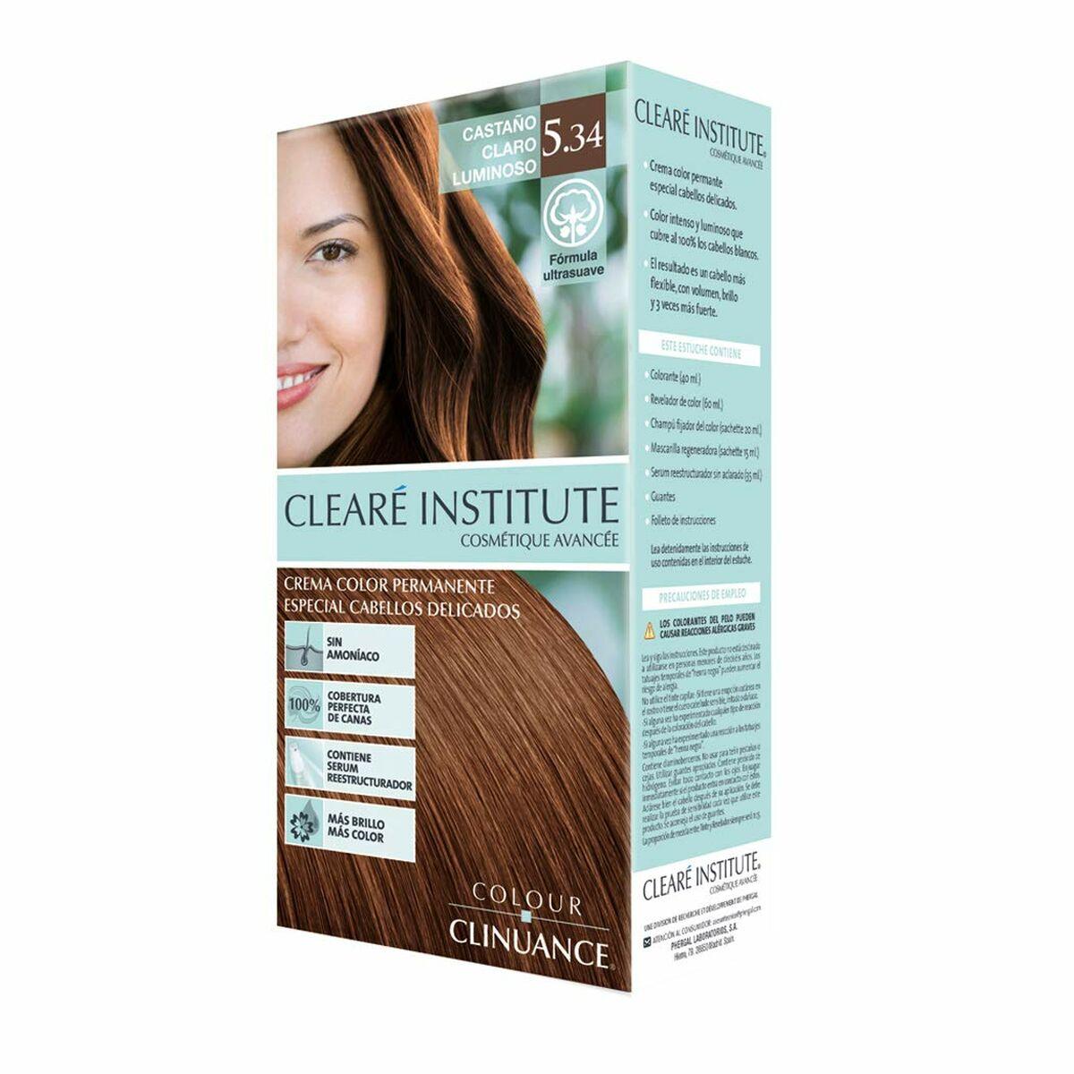 

Permanent Cream Color Clearé Institute Color Clinuance Nº 5.34-castaño claro luminoso