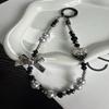 Heart Crystal Rhinestone Phone Chain with Bow - Luxury Keyring Lanyard