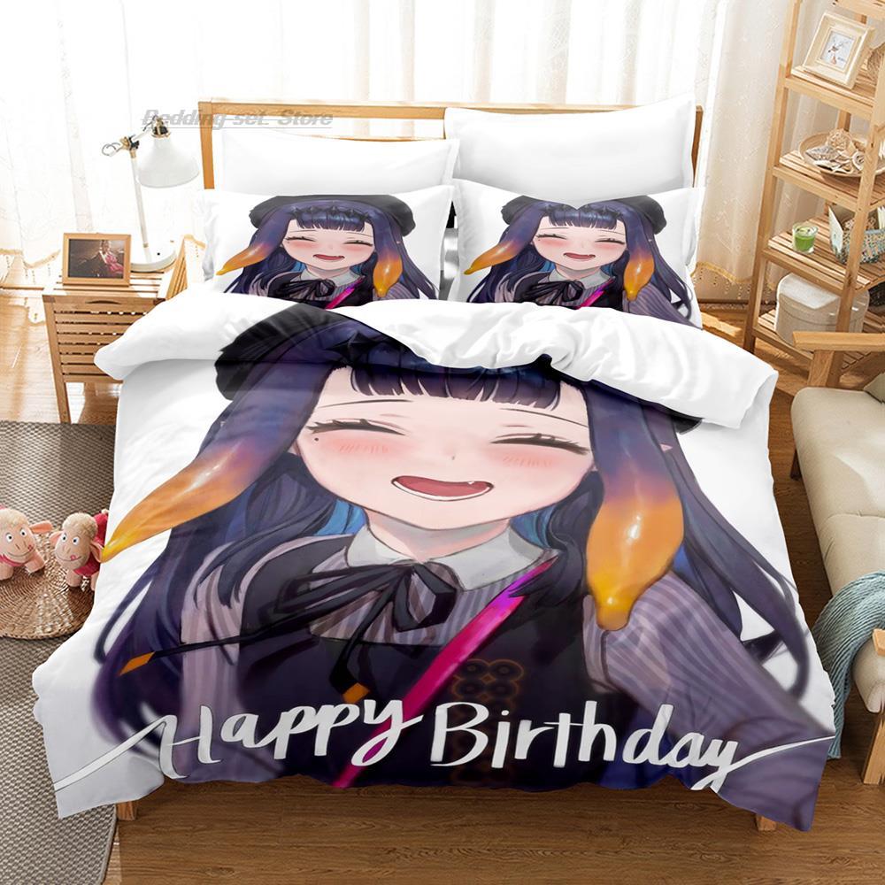 Ninomae Ina'nis-inART Bedding Set Single Twin Full Queen King Size Bed Set Aldult Kid Bedroom Duvetcover Sets 3D Print Anime