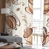 Sweet Coffee Luxurious Chiffon Sheer Curtains for Living Room Bedroom Decoration Window Voiles Tulle Curtain