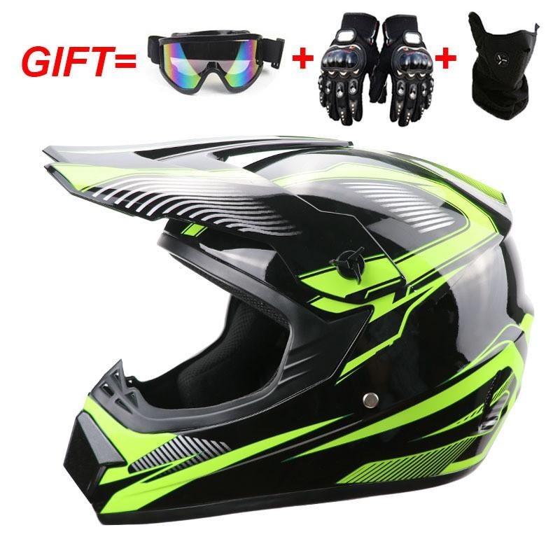 Full Face Motorcycle Helmet Off-Road ATV Dirt Bike Downhill Mountain Karting Adult Unisex ABS Safety Gear