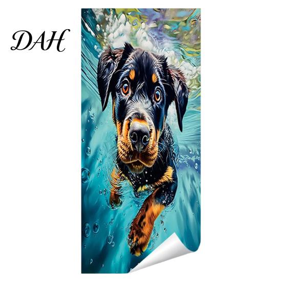 Easy Application Decals Fun Animal Trash Can Stickers, Self?Adhesive Bin for Outdoor Creative Covers Garbage Can, Mailbox Storage Box Yard