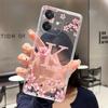 Letter Case For OPPO A40 A40m A60 (LATAM) OPPO A20 Fundas Fashion Flower Cover Transparent Soft Silicone TPU Clear Phone Casing