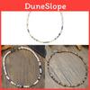 Summer Mens Geometric Shell Bead Necklace With Stainless Steel Chain For Casual Wear