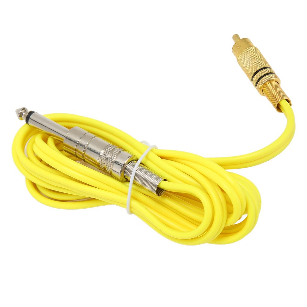 RCA Tattoo Clip Cable Professional Soft Flexible Silicone Tattoo Machine Hook Line for Tattoo Accessories Yellow