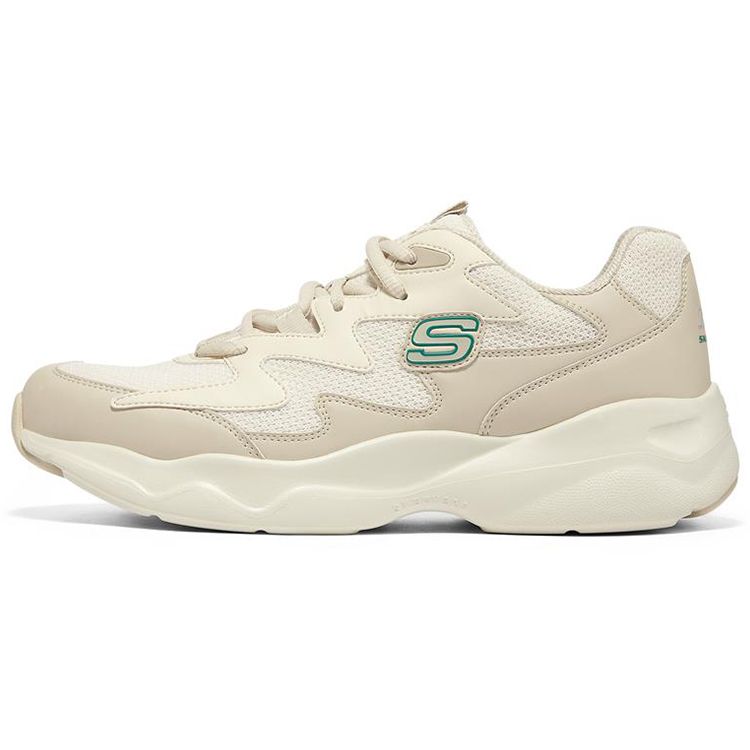 Skechers DLites Airy Mesh Synthetic Leather Lace-Up Low-Top Dad Shoes Men sneakers Off-White 894044-OFWT 41