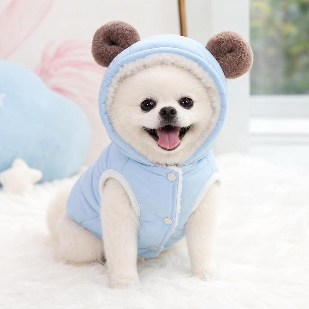 Plush Lining Dog Hiking Jacket Winter Dog Bodysuit Fashion Pet Clothes Cat