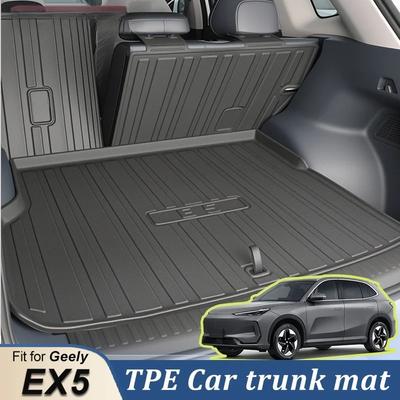 For Geely EX5 E5 2025 Car Trunk Mat TPE Full Coverage Cover Seat Backrest Protect Pad Cargo Liner AntiDirty Accessories