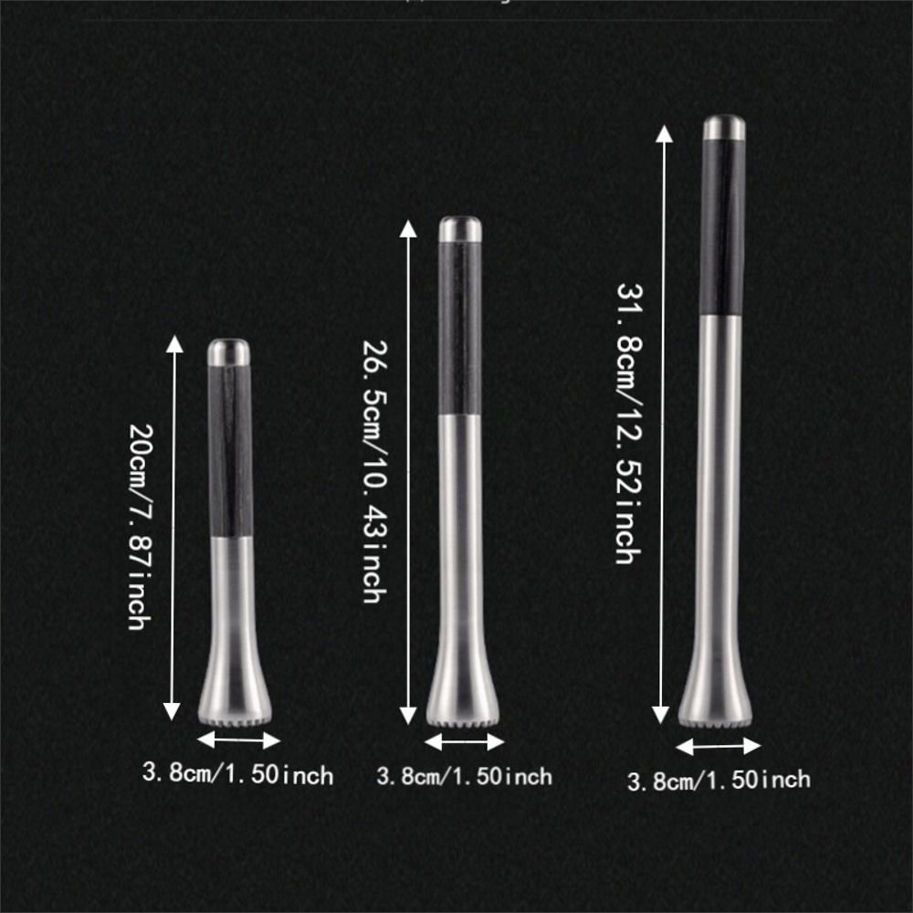 304 Stainless Steel Ice Crusher Anti-Slip Wood Handle Ice Crushing Hammer Lemon Squeezer Bar Tool