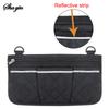 1PC Baby Stroller With A Bag That Has A Side Storage Pocket For The Wheelchair And A Reflective Storage Pouch On The Back.