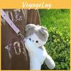 Backpack Prone Cat With Plush Animal Cartoon Crossbody Bag On Both Shoulders