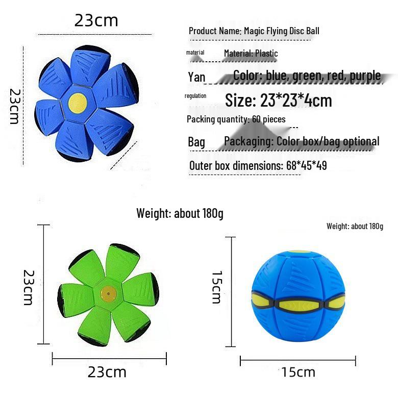 Elastic Stomp Ball: Magical Transforming Saucer - Indoor/Outdoor Educational Toy for Kids