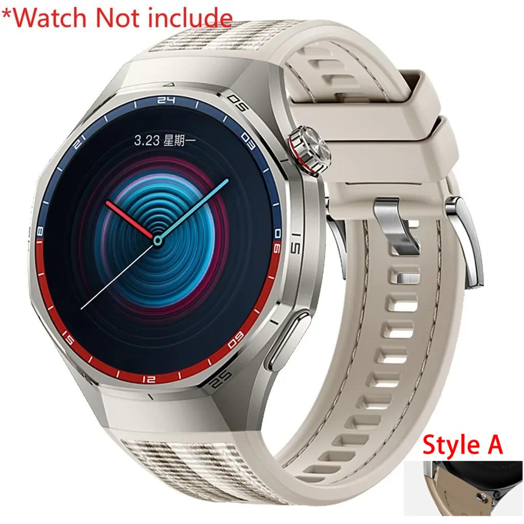 Silicone+Woven Strap For Huawei Watch GT6 Pro 46mm Sport Strap for Huawei Watch GT6 Pro 46mm Bracelet Correa Accessories