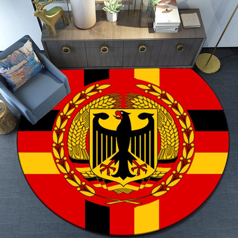 Eagle Emblem Of Germany Round Rug for Livingroom,Bedroom, Palyroom, Chair Rug, Area rug, Circle Carpet, Fan Christmas gift