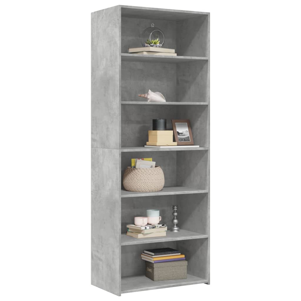 Highboard Concrete Grey 70 x 41 x 185 cm Particleboard
