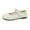 Scarpa singola minimalista a fondo piatto per donna in primavera estate carina suola morbida casual versatile comoda piccole scarpe in pelle