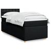 VidaXL Slat Bed Base with Mattress Black 100x200 Cm Fabric 3288907
