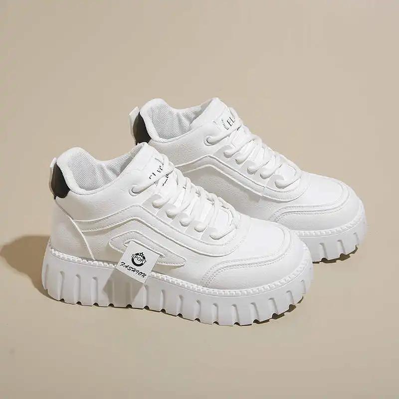 Fashion Synthetic Leather Tan Woman Boots For Lady Therapeutic Luxury Design Sneakers White Skateboard Shoes Sport Classical