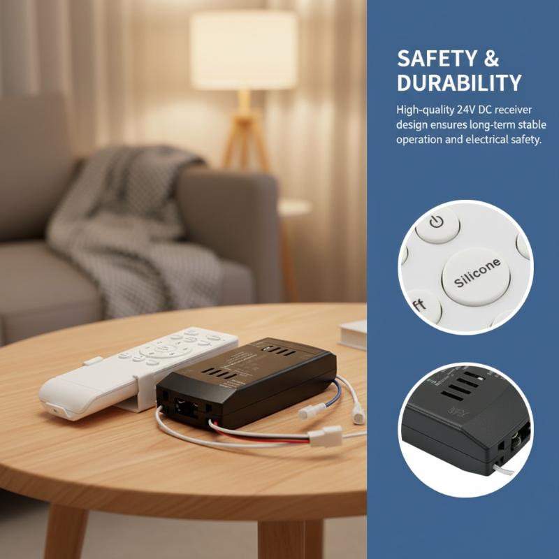 1Set Remote Control With Receiver 6 Speed + Timing Low Voltage Frequency Conversion Ceiling Fan Remote Control Receiver