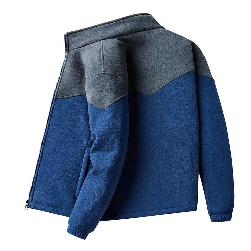 Men's Lambswool Winter Jacket - Thick Velvet, Versatile Sports Top, Plus Size Available