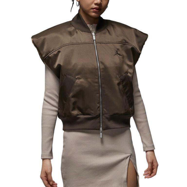 (WMNS) Air Jordan Flight Reversible Vest Asia Sizing  Baroque Brown British Khaki  Women s IO3046-237 L