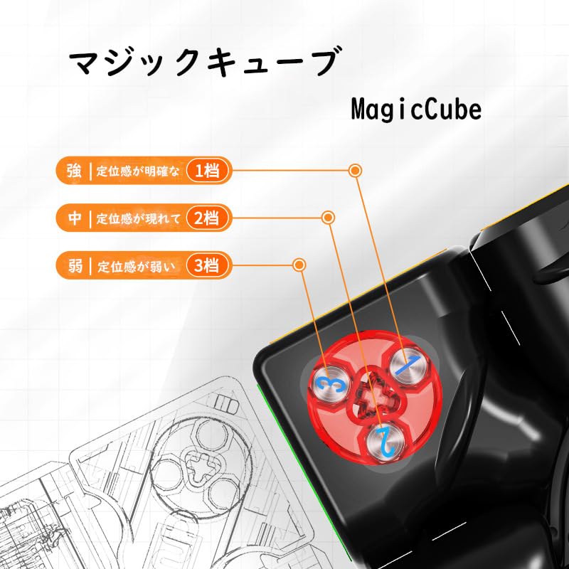 DaYan 3x3x3 Magic Cube with Magic Cube for Smooth Color 3D Puzzle DaYan ZhanChi Pro M Built-in Magnets, Competitions, Rotation, World-Class Scheme,