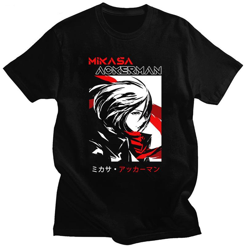 Japanese Anime Attack On Titan Men's T-shirt, Fashionable Short-sleeved Pure Cotton Personalized T-shirt for Men