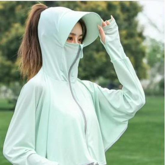 Women's UV Protection Ice Silk Cycling Cardigan - 2025 Summer Long-Sleeved Jacket