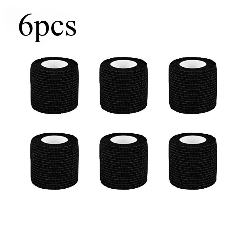 

6/12pcs, Black Sports Grip Bandage Cover Wraps Tapes Nonwoven Waterproof Self Adhesive Finger Protection Home Accessories