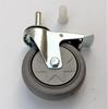 4-Inch Silent Swivel Caster with Brake - Medium TPR High-Grade Elastic Wheel for Dining Cars