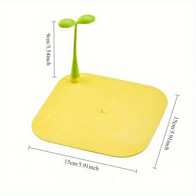 

Sprout-Shaped Drain Covers Soft Material Durable Easy to Clean Fits Bathroom Drains Kitchen Sinks Anti-Clog Odor Proof Size for Most Drains жовтий