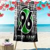 Hannover 96 Custom Name Print Beach Towel, Large Soft Quick Dry Towel for Beach Camping Swimming