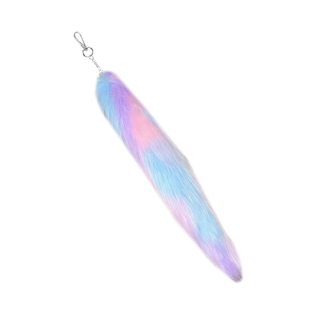 Decorative Fox Tail Keychain Pendant 25cm/40cm Faux Fluffy Soft Plush Hanging Accessory for Bags or Keys Decoration