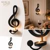 Suporte de Vela de Ferro Montado na Parede Design de Clave de Sol Suporte de Vela de Metal para Decoração de Casa Sala de Estar Pendurado na Parede Acento para Jantar à Luz de Velas