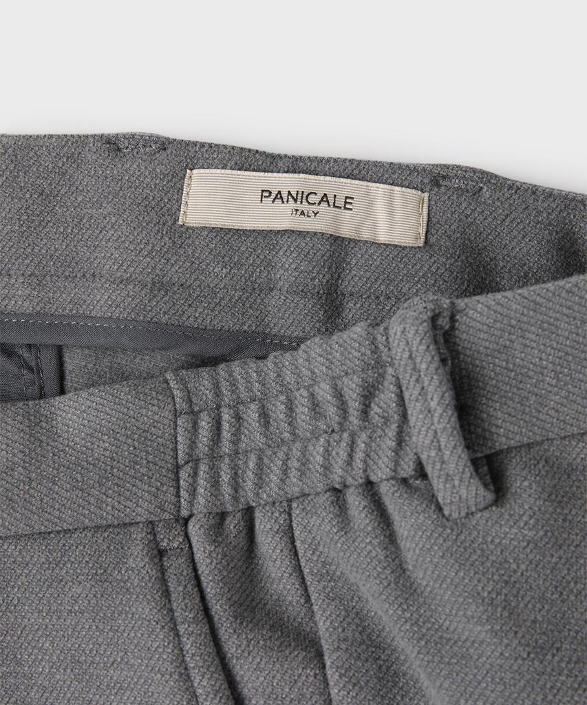 PANICALE Gray Tencel Drawstring Slacks
