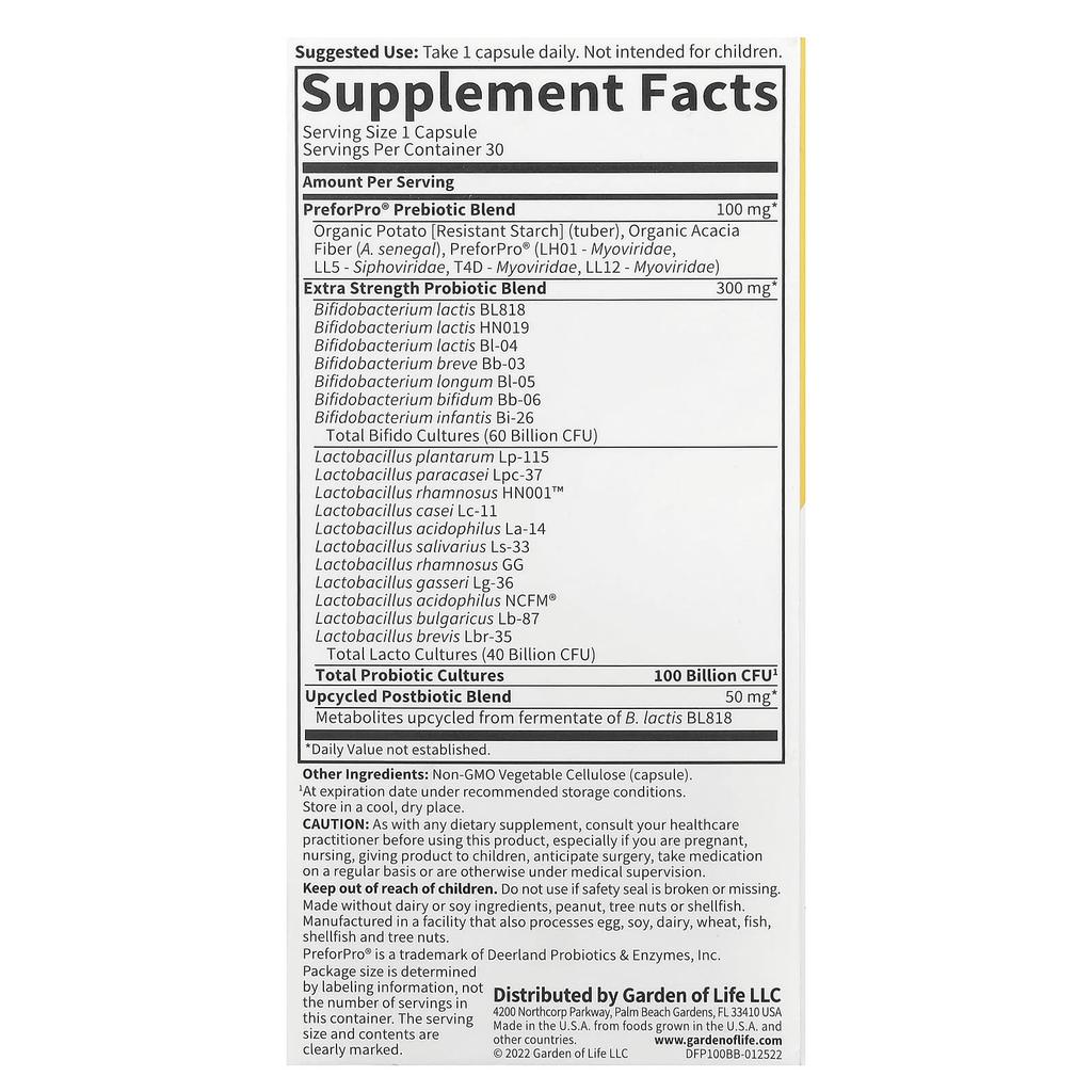 Probiotic, Extra Strength, 30 Veggie Capsules