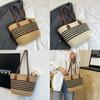 Casual Beach Tote Bag Large Capacity Woven Shoulder Bag For Women Summer Style