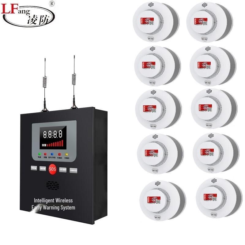 LFang LF-AE79 1-to-10 Wireless Smoke Alarm System Host