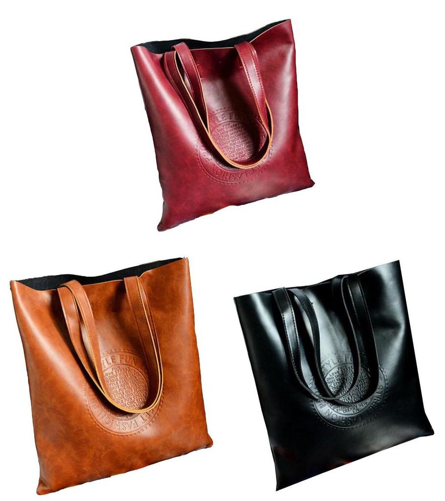 Harajuku Themed Waterproof Pu Tote With Embossed Design For Urban Casual And Travel