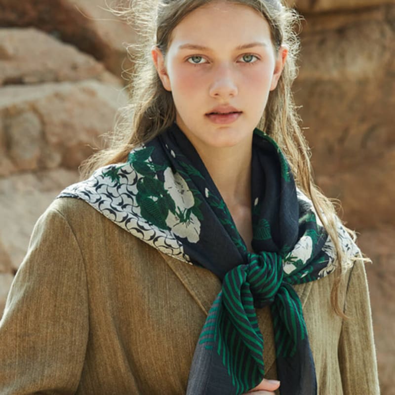 ANA MAISON Selfless City Silk Wool Scarf [PMsw-1425]