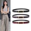 Fashion Dress Belt Rectangle Buckle Waist Belt Waistband Narrow Belt  Female