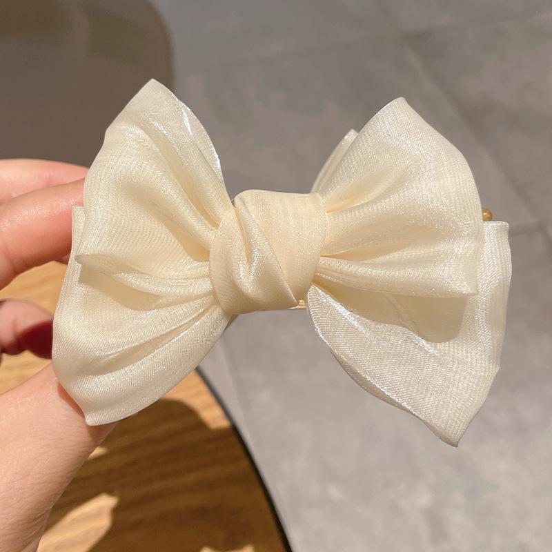 Celebrity Style Bowknot Hairpin - Elegant Hair Clip with Ball Head Design for Women