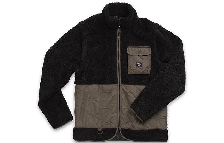 Vans Velvet Jackets Men s Black Stand Collar Moderate VN0A4RQFZHP M