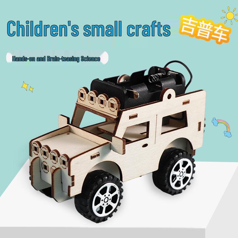DIY Jeep Student Science Experiment Kit: Eco-Friendly Creative Technology Craft for Kids 14x20 cm
