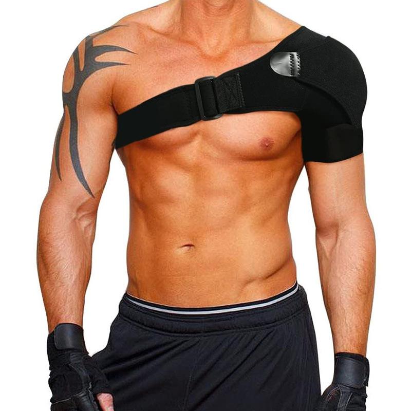 Sports adjustable shoulder strap for shoulder protection, single-shoulder anti-pull injury shoulder guard, compression arm band